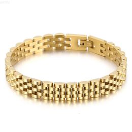 Luxury Wholesale Gold Plating Bracelets Bangles Stainless Steel Charms Watch Chain Bracelet for Mens