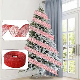 Christmas Decorations 2 Metres A Pack Of Tangled Mesh Lace And Powder Ribbon Home Tree Decoration