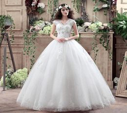 Summer Style Real Po Tulle Vneck Lace Sequins Wedding Dresses Cheap White Bride Gowns Custom Made Vestidos De Novia3125616