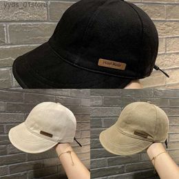 Ball Caps Solid Color Simple Versatile Baseball C Casual Outdoor Sun Hats Suitable for Women Spring Short Brimmed Retro Duck Tongue Hat L240314