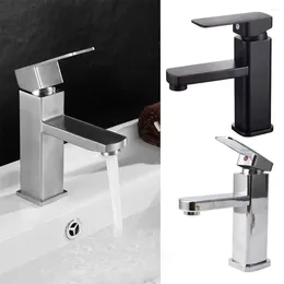 Kitchen Faucets Durable Stainless Steel Decoration Water Valve Mixer Basin Tap Wash Sink Bathroom Taps Single Lever Handle Faucet