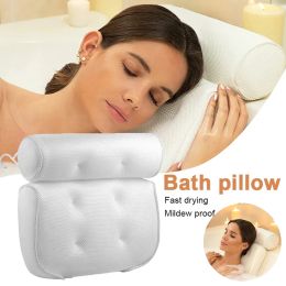 Pillows Bath Pillow Spa Bathtub Suction Cup Neck Bathroom Back Tub Headrest Nonslip Support Soft Home Accessories Head Rest Bath Pillow