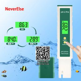 Testing Aquarium Digital LCD PH Meter Pen for Water Tester Quality Purity, Electronic Temperature Measurement, Pool Fish Tank Tool