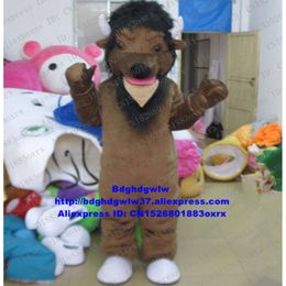 Mascot Costumes Brown Kerbau Buffalo Bison Wild Ox Bull Cattle Calf Mascot Costume Cartoon Character Birthday Party Image Promotion Zx2427