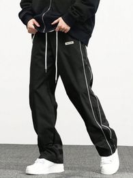 Casual Cotton Cargo Pants For Men Mens Loose With Side Pockets Long Trousers Street Everyday Jogger Out 240305
