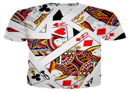 Casual Mens Womans Playing Cards 3D HD Print Tshirt Summer Shortsleeved Oneck Tshirt Fashion Style Unisex Shirt Brand Tees WR02826978