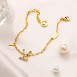 Plattiert 18k Gold niemals Luxus Fading Marke Anhänger Halsketten Edelstahl Buchstaben Halshänger Halskette Kettenketten -Schmuckzubehör No Box Th085