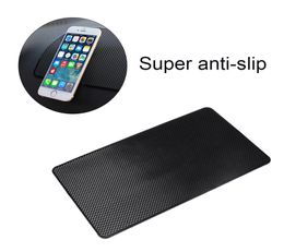 Silicone Gel Car Antislip Mat For Cellphone Ornaments Fixed Centre Console Grid Nonslip Pad 2715cm Black9860088