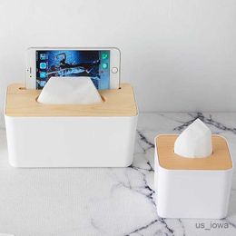 Tissue Boxes Napkins 1pc Tissue Box Wooden Home Tissue Wood Holder Napkin Holder Paper Simple Dispenser Office Case Car Tissue Box