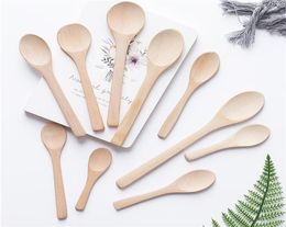 Wooden Jam Spoon Baby Honey Spoon Small Coffee Spoon New Delicate Kitchen Using Condiment Scoop HT129698046