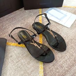 gold CASSANDRA Light sandals Slipper Slide Genuine Leather Sliders Flat heel fashion Casual shoe summer women men sexy Mule luxury Designer loafer sandale gift