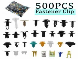 500pcsset Automotive Plastic Rivet Car Fender Bumper Interior Trim Push Pin Clips Kit Car Accessories With 6 Inch Tool EJwH2466478