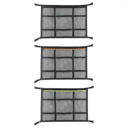 Car Organizer Ceiling Cargo Net Pocket 35"x26" For Van Long Road Trip Truck