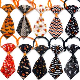 Accessories 50/100pcs Halloween Style Dog Ties Pet Dog Cat Bow Ties Small Dog Cat Bowties Halloween Neckties Dogs Pets Grooming Accessories