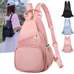 School Bags Women Small Backpack Chest Bag Sling Casual Travel Simple Oxford Bagpack Crossbody For Go Out Shopping