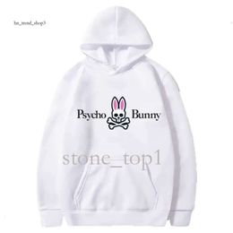 2024 Psychological Bunny Men's Hoodies Sweatshirts Psycho Skeleton Physcho Bunny Rabbit Letters Print Sport Drawstring Hoodie Tops Harajuku Hoode Psyco Bunny 990