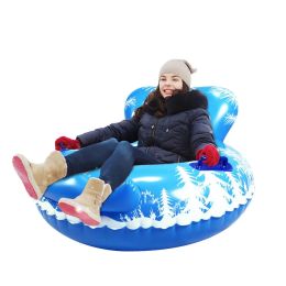 Poles Iatable Snow Tube 0.6mm Pvc Coldresistant Winter Snow Recliner Ski Ring Flamingo Unicorn Snow Sled Winter Skiing Snowboard