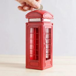 Boxes European Retro London Telephone Ornament Money Box Piggy Bank Creative Souvenir Great Gifts for Kids Home Christmas Decoration