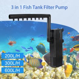 Accessories EU Plug Turtle Tank Filter Aquarium Fish Tank Oxygen Increasing Pump Low Level Water Submersible Water Filter Pump