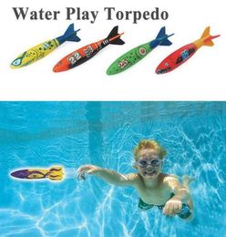 4pcs outdoor beach Pool Water toys Dive torpedo throwing toys Funny toys for Children boys girls in summer7913190