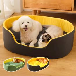 Mats Dog Bed Washable Kennel Pet Large Sofa Plus Velvet Thick Double Side Use Pet Dog Bed Warm Cushion Soft Breathable Dogs Beds