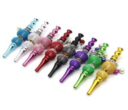 lantern pipe Handmade Metal Hookah Mouthpiece Mouth Tip Colourful Diamond Arab Shisha Narguile Philtre For Smoking Pipe Tools Access2947167
