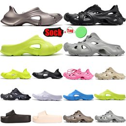 Designer Sandalen Pool Schimmel klobige Rutsche in gelb schwarzer hd Schnürung Beige Schwarze Gummi -Eva -Schaum -Herren Schlepper Slipper Plattform Frauen Sommerschuh