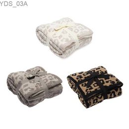 Blankets Blankets Leopard Print Sofa Blanket Cheetah Velvet Air-conditioning Suitable For Air 240314