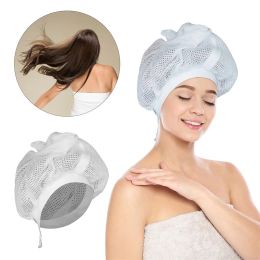 Caps Adjustable Net Plopping Bonnet Net Plopping Cap For Drying Curly Hair Quick Drying Hair Towel Bath Hats Net Plopping Cap