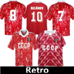 86 87 88 89 90 Retro Soccer Jerseys Soviet Union Aleinikov Football Shirt USSR Belanov Jerseys Protasov Zavarov Classic Maillot De Foot CCCP 888