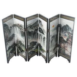 Dividers 48*24*0.6cm Gift Oriental Office Wooden Screen Divider Separator Retro Wall Chinese Privacy Small Panel Room Partition Crafts