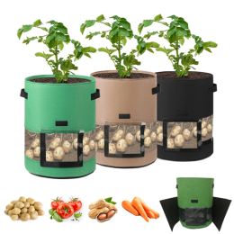 Bags 2 size Plant Grow Bags Potato Bag Home Garden Pot Greenhouse Vegetable Growing Bags Moisturising Garden Bag Tools