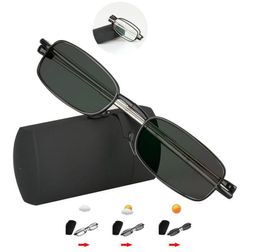 Transition Sun Pochromic Reading Glasses Men Women Unisex Slim Mini Folding Reading Glasses portable cases Lunettes de lecture4498445