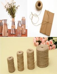 Natural Vintage Jute Rope Cord String Twine Burlap Ribbon Crafts Sewing DIY Jute Hemp Wedding Party Decoration 5814 Q24010622