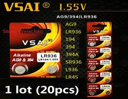 20pcs 1 lot AG9 LR936 194 394 394A SR936 L936 LR45 155V alkaline button cell battery coin batteries VSAI 2804286