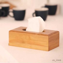 Tissue Boxes Napkins Bamboo Tissue Box Car Home Rectangle Shaped Tissue Container Towel Napkin Tissue For Home Office Desktop Organise tissue boxes