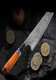 Chef039s knife Japanese hammered Damascus steel VG10 Kiritsuke kitchen Cleaver4974884