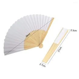 Decorative Figurines Blank White DIY Hand Held Fan Portable Wedding Party Hand-painted Personalised Elegant Creative For Calligraphy Drawing