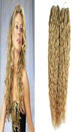 Curly Micro Beads None Remy Nano Ring Links Human Hair Extensions 10quot 26quot 10gs 200g Natural Colors3558001