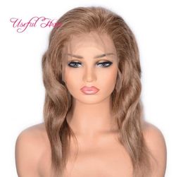 8 Light Blonde lace frontal wig 12 x 4 inch Big Wave Wigs Long Human Hair Short Brazilian 12inch same with picture beauty1345151