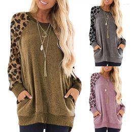 Women's Blouses Streetwear Women Sexy Y2k Leopard Patchwork Long Sleeve Sweatshirt Pullover Shirts Top Blouse Classic Tops Clothes