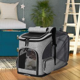 Strollers Cat Travel Outdoor Backpack Portable Pet Carrier Transport Travel Bag Foldable Expandable Large Capacity Creative Pet Supplies