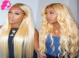 613 Blonde Hair bodywave stright deep wave Extensions Brazilian European Weave Bundles Straight Remy Hairs 26 28 30 32 34 36 38 405735212