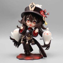 Dolls 17cm Genshin Impact Ganyu Hu Tao Anime Figure Gk Statue Figurine Cute Girl Model Doll Collection Room Decorate Kids Toys GiftsL2403