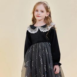 Girl Dresses Kids Autumn Winter For Girls Star Sequins Princess Dress Long Sleeve Party Vestidos Children Clothing