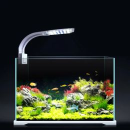 Lightings LED Aquarium Fish Tank Light Clipon 5W/10W/15W LED Plants Grow Lights Aquatic Freshwater Aquarium Lamps Waterproof 220V EU Plug