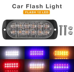 12V 24V 36W Waterproof 12 LED Waterproof Car Truck Emergency Beacon Warning Hazard Flash Strobe Light Bar CLT2133297460