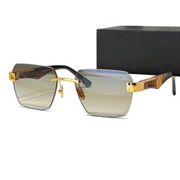 2024 Luxury Designer Sunglasses for Men the Magic Original Women Womens Mens Retro Eyewear Sun Glasses Frameless Famous Brand Popular Rimless Sunglass
