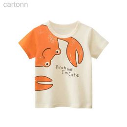 T-shirts Boys T-Shirts Summer Kids Tops Tees Baby Boy Cotton Clothes Children Cartoon Crab T-Shirt Short Sleeve Clothing Boutique Outfits ldd240314