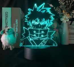 My Hero Academia Night Light LED Acrylic 3D Lava Lamp Katsuki Bakugo Figure Kids Room Anime Nightlight Bluetooth Base Fans Gift1396513